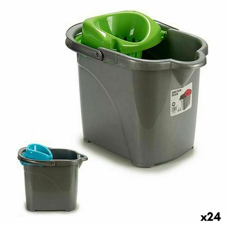 Seau de Lavage Avec des roues Plastique 31 x 31 x 41 cm (24 Unités)