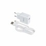 Chargeur Mural + Câble Micro USB C DCU 37250000 Blanc 1 m