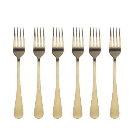 Set de Tenedores para Postre Bergner CHARME BG Champagne 6 Unidades