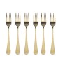 Set de Tenedores para Postre Bergner CHARME BG Champagne 6 Unidades