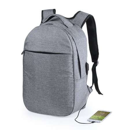 Sac à Dos pour Portable et Tablette avec Sortie USB 146215 RFID Gris