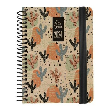 Agenda Grafoplas Nature Marron 2024 Cactus A6 10 x 15 cm