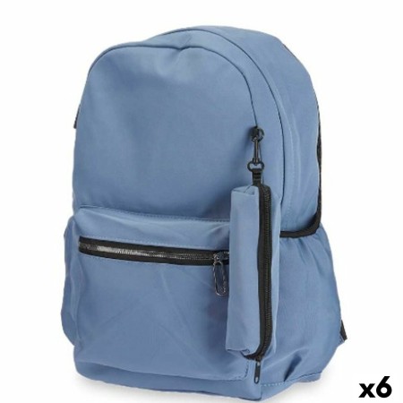 Mochila Escolar Azul 37 x 50 x 7 cm (6 Unidades)