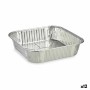 Ensemble de plats pour la cuisine Jetable Carré Aluminium 20,5 x 6,5 x 20,5 cm (12 Unités)