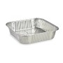 Ensemble de plats pour la cuisine Jetable Carré Aluminium 20,5 x 6,5 x 20,5 cm (12 Unités)