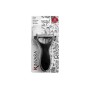 Pelador de Fruta y Verdura Set Negro Acero Inoxidable (12 Unidades)