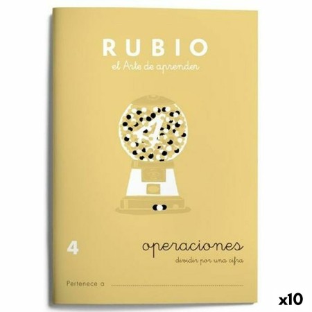 Cahier de maths Rubio Nº 4 A5 Espagnol 20 Volets (10 Unités)