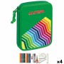 Plumier double Alpino Vert Multicouleur 32 Pièces 4 Unités