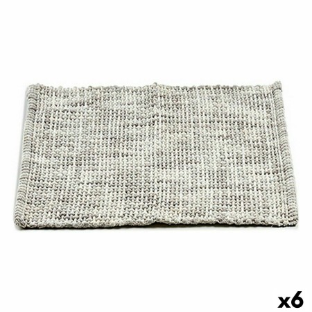 Tapis de bain 50 x 80 cm Gris (6 Unités)