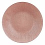 Plato Llano Rosa Vidrio 26,6 x 2 x 26,6 cm (6 Unidades)