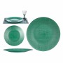 Plato Llano Verde Vidrio 32,5 x 2,5 x 32,5 cm (6 Unidades)