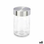 Bocal Transparent Argenté Métal verre 230 ml 6,8 x 11 x 6,8 cm (6 Unités)