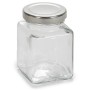 Bocal Transparent Argenté Métal verre 100 ml 5,6 x 7,6 x 5,6 cm (6 Unités)