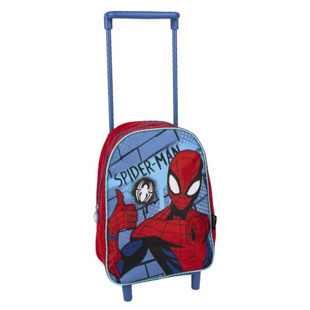 Cartable à roulettes Spiderman Rouge Bleu 22 x 10 x 29 cm