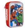 Plumier Triple The Avengers 43 Piezas Rojo 13 x 7 x 20 cm