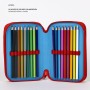Plumier Triple The Avengers 43 Piezas Rojo 13 x 7 x 20 cm