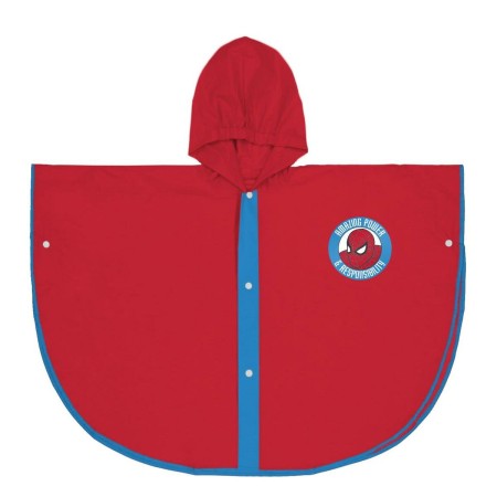Cape Imperméable à Capuche Spiderman Rouge
