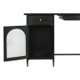 Bureau DKD Home Decor Noir Métal Verre 120 x 50 x 80 cm