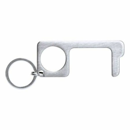 Porte-clés ouvre-porte hygiénique 146644 Argent Argenté