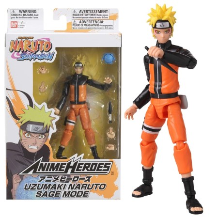 Figura Articulada Naruto Anime Heroes - Uzumaki Naruto Sage Mode 17 cm