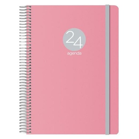 Agenda MEMPHIS DOHE 2024 Annuel Rose 15 x 21 cm