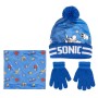 Bonnet, Gants et Echarpe Sonic 3 Pièces Bleu