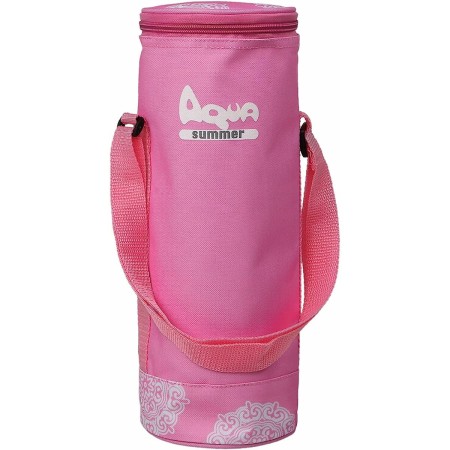 Sac Glacière Bouteille Rose Polyester 1,5 L 11 x 30 cm