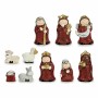Lot Personnage de Noël Rouge Doré Céramique (4 Unités)