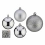 Set de Bolas de Navidad Plateado 7 cm (4 Unidades)