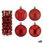 Set de Bolas de Navidad Rojo Plástico 6 x 7 x 6 cm (6 Unidades)