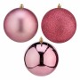 Set de Bolas de Navidad Rosa PVC Ø 12 cm (6 Unidades)