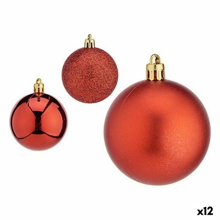Lot de boules de Noël Ø 6 cm Rouge PVC (12 Unités)