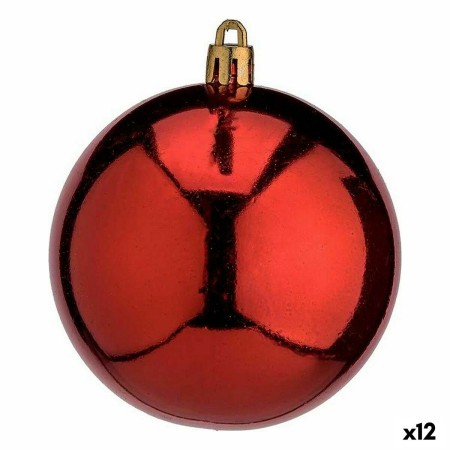 Set de Bolas de Navidad Rojo Plástico Ø 8 cm (12 Unidades)