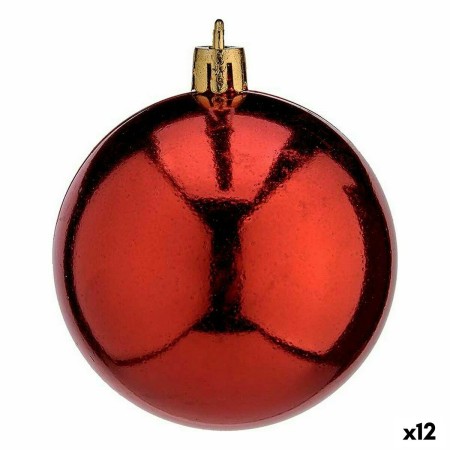 Set de Bolas de Navidad Rojo Plástico 7 x 8 x 7 cm (12 Unidades)