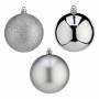 Lot de boules de Noël Argenté PVC Ø 8 cm (6 Unités)