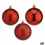 Set de Bolas de Navidad Rojo Plástico Ø 8 cm (6 Unidades)