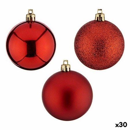 Set de Bolas de Navidad Rojo Plástico 6 x 7 x 6 cm (30 unidades)