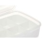 Caja de Almacenaje con Tapa Blanco Transparente Plástico 21,5 x 8,5 x 15 cm (12 Unidades)