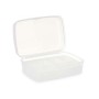 Boîte de rangement avec couvercle Blanc Transparent Plastique 21,5 x 8,5 x 15 cm (12 Unités)