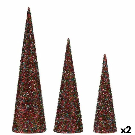 Set de Figuras Conos Lentejuelas Azul Fucsia (2 Unidades)