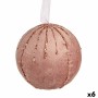 Set de Bolas de Navidad Poliéster Rosa 8 x 8 x 8 cm (6 Unidades)