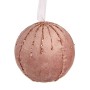 Lot de boules de Noël Polyester Rose 8 x 8 x 8 cm (6 Unités)