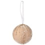 Lot de boules de Noël Polyester champagne 8 x 8 x 8 cm (6 Unités)
