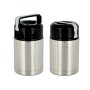 Thermos pour aliments Argenté Noir Métal Plastique 1 L 11,5 x 19,5 x 11,5 cm (8 Unités)
