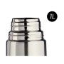 Thermos Argenté 1 L Acier inoxydable (6 Unités)