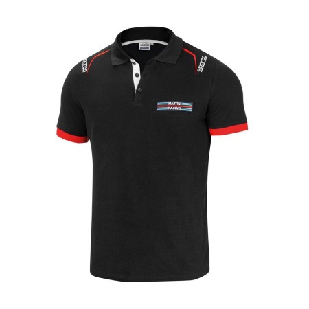 Polo de Manga Corta Sparco Martini-R Negro