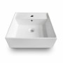 Lavabo Oceanic Lenã Cerámica Cuadrado 41,5 x 41,5 x 15 cm