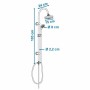 Colonne de douche Rousseau Sonora 2 Acier inoxydable 150 cm 50 cm