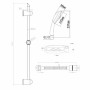 Colonne de douche Rousseau Acier inoxydable 2 m 3 Positions 60 cm