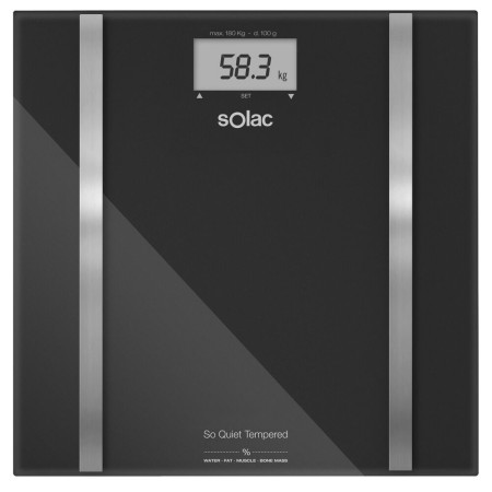 Balance Numérique de Salle de Bain Solac PD7636 Noir